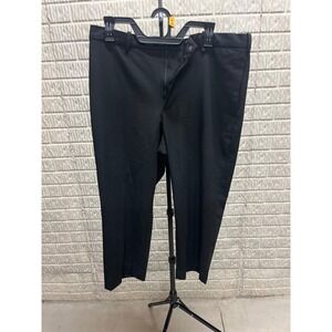 Uniqlo Black Smart Ankle Pants Womens Size L Stretch Tapered Trousers 453930